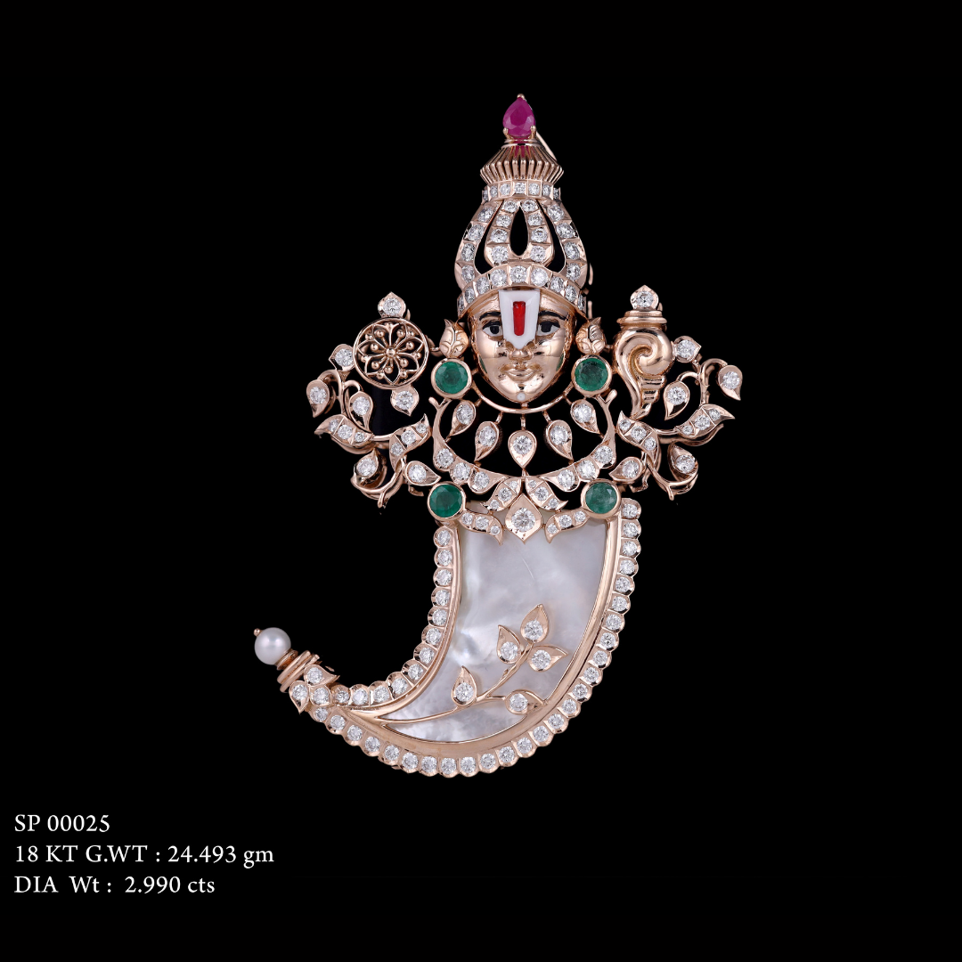 Kimtee Jewellers - God Balaji Nail Pendant